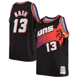 Steve Nash Phoenix Suns 1996/97 Big & Tall Hardwood Classics Swingman Jersey Black/White Distingué