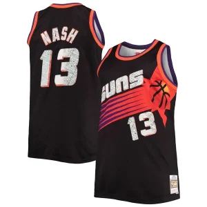 Steve Nash Phoenix Suns Big & Tall 1996/97 NBA 75th Anniversary Diamond Élégant Swingman Jersey Black