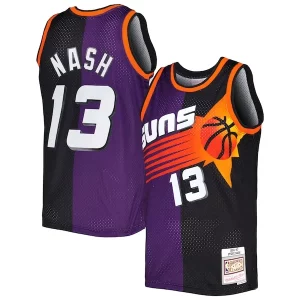 Steve Nash Phoenix Suns Hardwood Superbe Classics 1996/97 Split Swingman Jersey Purple/Black