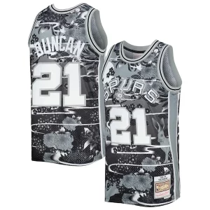 Tim Duncan San Antonio Spurs 1998/99 Hardwood Classics Lunar New Year Swingman Personalisable Jersey Silver