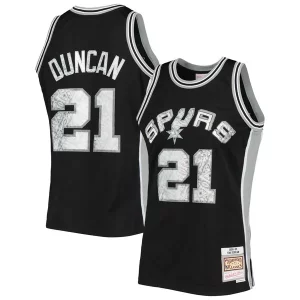 Tim Duncan San Antonio Spurs 1998/99 Hardwood Classics NBA 75th Anniversary Diamond Swingman Jersey Black Stylish