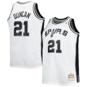 Tim Duncan San Antonio Spurs Big Exceptionnel & Tall Hardwood Classics 1998/99 Swingman Jersey White/Black