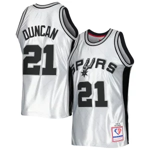 Tim Duncan San Antonio Spurs Incontournable 1998/99 Hardwood Classics 75th Anniversary Swingman Jersey Platinum