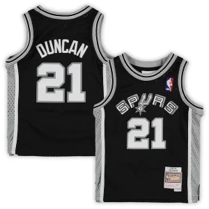 Tim Duncan San Antonio Spurs Preschool 1998/99 Hardwood Classics Throwback Team Jersey Black Magnifique