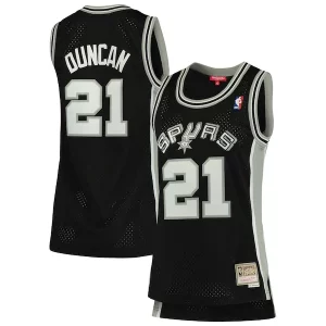 Tim Duncan San Antonio Spurs Women's 1998/99 Hardwood Personalisable Classics Swingman Jersey Black