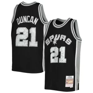 Tim Duncan San Antonio Spurs Youth 1998/99 Hardwood Classics 75th Anniversary Charming Diamond Jersey