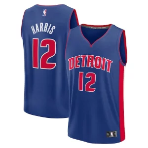 Tobias Harris Detroit Pistons Fast Break Replica Player Jersey Icon Haut de gamme Edition Blue