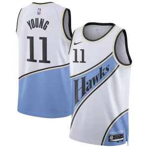 Trae Stylish Young Atlanta Hawks Nike Unisex 2024/25 Swingman Player Jersey City Edition White