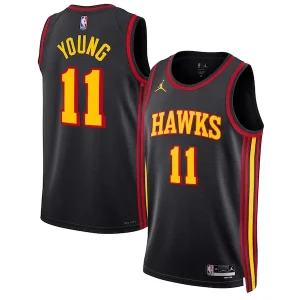 Trae Young Atlanta Prime Hawks Jordan Brand Unisex Swingman Jersey Statement Edition Black