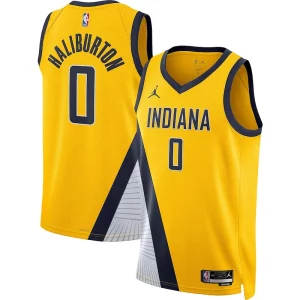 Tyrese Haliburton Indiana Pacers Jordan Brand Unisex Swingman Sophistiqué Jersey Statement Edition Gold