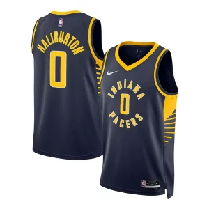 Tyrese Haliburton Indiana Pacers Nike Unisex Swingman Personalisable Jersey Association Edition Navy