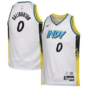Tyrese Haliburton Indiana Pacers Nike Youth Admirable 2024/25 Swingman Player Jersey City Edition White