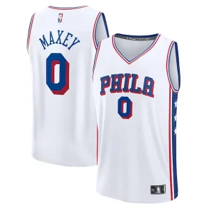 Tyrese Maxey Philadelphia 76ers Youth Commémoratif Fast Break Replica Player Jersey Association Edition White