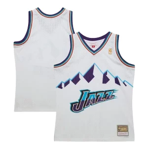 Utah Jazz 1996 97 Hardwood Classics Swingman Jersey Uniques White
