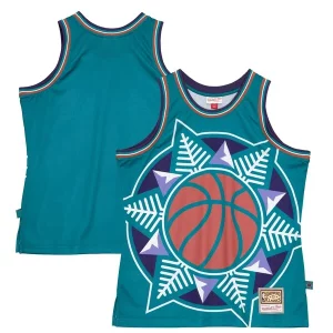 Utah Jazz Hardwood Classics Blown Premium Out Fashion Jersey Turquoise