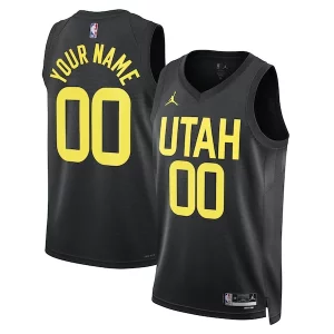 Utah Jazz Jordan Authentique Brand Unisex 2022/23 Swingman Custom Jersey Statement Edition Black