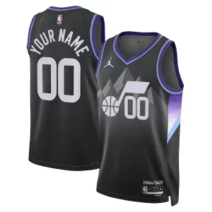 Utah Jazz Notable Jordan Brand Unisex 2024/25 Custom Swingman Jersey Statement Edition Black