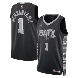 Victor Wembanyama San Antonio Spurs Jordan Brand Unisex Swingman Jersey Tendance Statement Edition Black