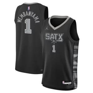 Victor Wembanyama San Antonio Spurs Jordan Brand Youth Swingman Jersey Luxueux Statement Edition Black