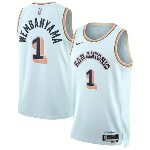 Victor Wembanyama San Antonio Spurs Nike Unisex 2024/25 Swingman Player Jersey City Edition Light Captivant Blue
