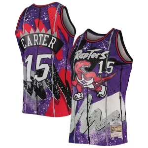 Vince Carter Toronto Personalisable Raptors Hardwood Classics 1998/99 Hyper Hoops Swingman Jersey Purple