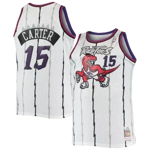 Vince Carter Toronto Raptors Élégant 1998/99 Big & Tall Hardwood Classics Swingman Jersey White/Purple