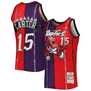 Vince Carter Toronto Raptors Hardwood Classics 1998/99 Split Captivant Swingman Jersey Purple/Red