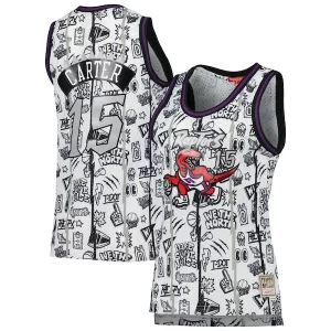 Vince Superbe Carter Toronto Raptors Women's 1998 Doodle Swingman Jersey White