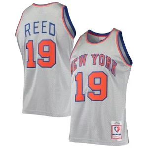 Willis Reed New York Notable Knicks 75th Anniversary 1969/70 Hardwood Classics Swingman Jersey Silver