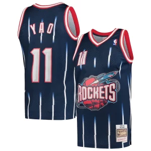 Yao Ming Collectible Houston Rockets Hardwood Classics 2002 03 Swingman Jersey Navy