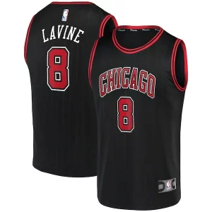 Zach LaVine Chicago Bulls Élégant Fast Break Team Replica Jersey Black Statement Edition