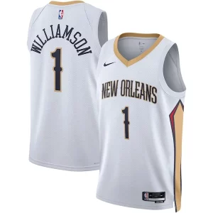 Zion Personalisable Williamson New Orleans Pelicans Nike Unisex Swingman Jersey Association Edition White/Navy
