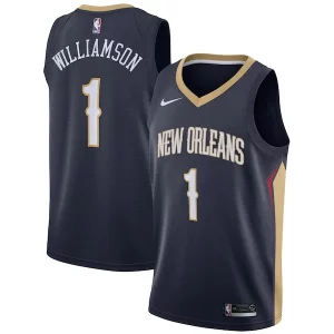 Zion Williamson New Élégant Orleans Pelicans Nike 2019 NBA Draft First Round Pick Swingman Jersey Navy Icon Edition/White