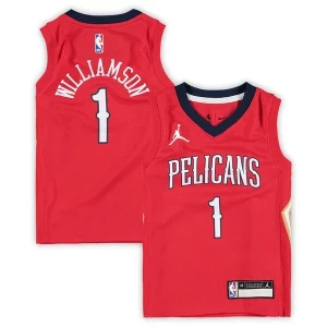 Zion Williamson New Exquisite Orleans Pelicans Jordan Brand Preschool 2020/21 Fast Break Replica Jersey Statement Edition Red