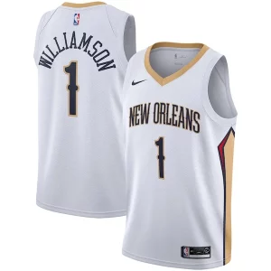 Zion Williamson New Orleans Pelicans Nike 2019/2020 Swingman Jersey Exclusif Association Edition White/Navy