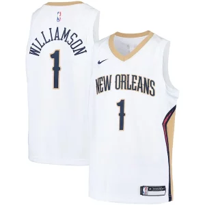 Zion Williamson New Orleans Pelicans Nike Youth Swingman Player Jersey Classique Association Edition White/Navy