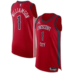 Zion Williamson New Superbe Orleans Pelicans Jordan Brand Authentic Jersey Association Edition Red