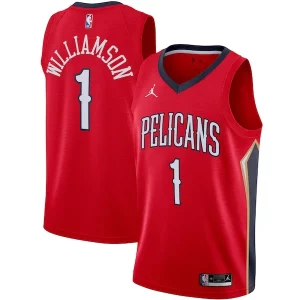 Zion Williamson New Uniques Orleans Pelicans Jordan Brand 2020/21 Swingman Jersey Statement Edition Red
